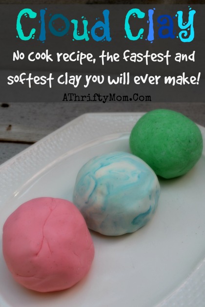 Cloud Clay recipe, only need two things to make this NO COOK recipe. The fastest and softest clay you will ever make #Playdough, #Clay, #DIY, #Kids