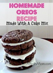 DIY Homemade Oreo Recipe from a cake mix, quick and easy recipe that your family will love #Oreos, #Recipe, #CakeMix