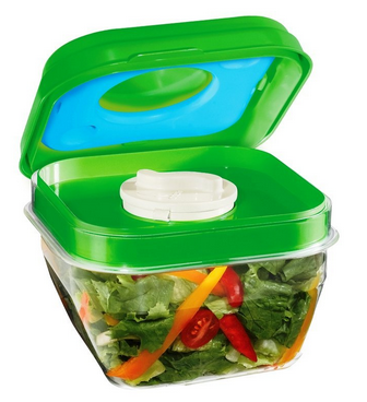Fit & Fresh Salad Shaker Container with Removable Ice Pack and