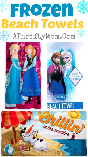 Frozen Disney Beach towel, Elsa adn Anna #Frozen, #Disney #Olaf