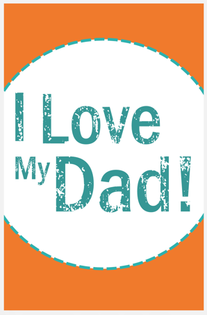 I Love You Dad Free printable fathers Day Card