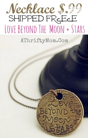 love beyond the moon and stars necklace, only $.99 each shipped FREE #Fashion, #Teen, #Gift