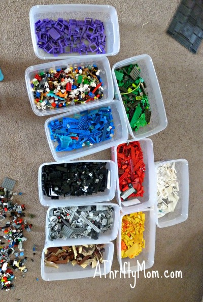 organizing legos, #springcleaning, #legos,#organizing, #organizinglegos, #legostorage, #thriftyhouseholdtips