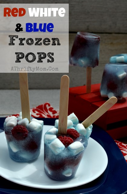 4th of july popcicle, RED WHITE and BLUE recipes for July 4th, perfect for kids