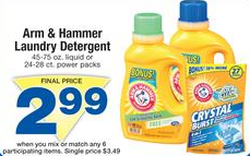 Arm & Hammer laundry detergent