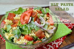 BLT Pasta Salad Recipe, Quick and easy perfect meal for a hot summer day #pasta #BLT #Summer Recipe #salad