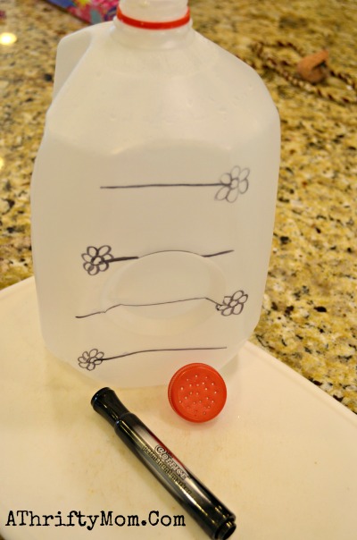Garden Watering Jug, Helps kids know how much water to give each plant in a nice gental shower #DIY, #garden