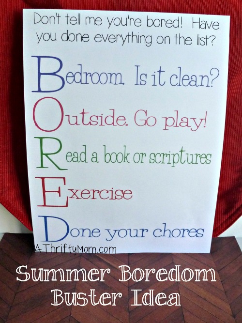 Summer Boredom Buster Idea #DIY #Kids #ParentingTip