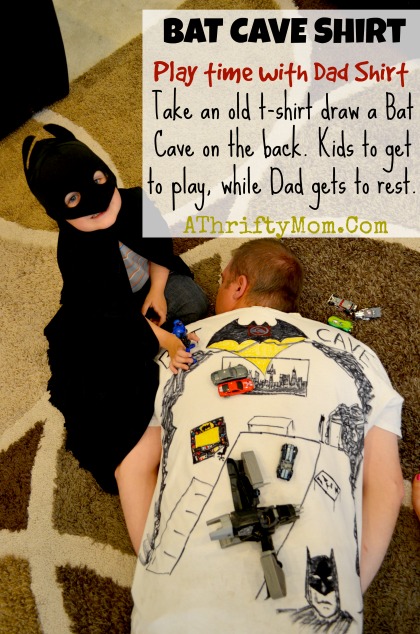Batman Cave Shirt, Fun way for kids to play with Dad... kids play Dad gets to rest #Batman, #DIY, #Kids,