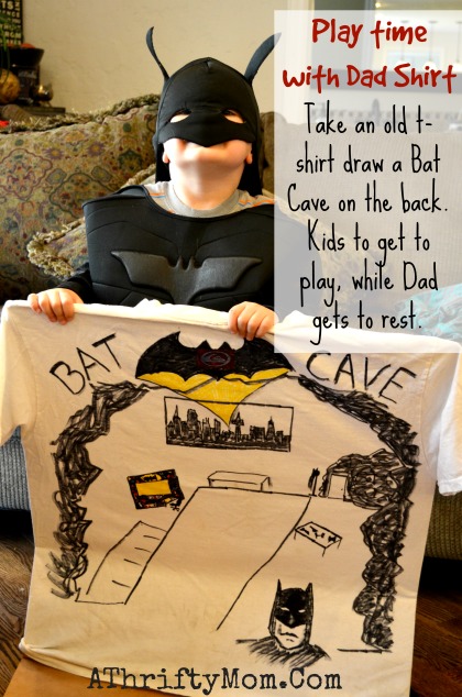 Batman Cave Shirt, Fun way for kids to play with Dad... kids play Dad gets to rest #Batman, #DIY, #Kids,