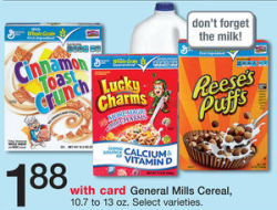 General Mills cereal at Walgreens