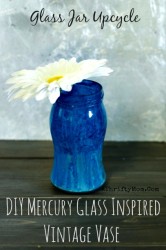 Glass jar easy upcycle  , DIY Mercury Glass Inspired Vintage Vase #EasyCenterPieceIdea, #Decorations,#DIY
