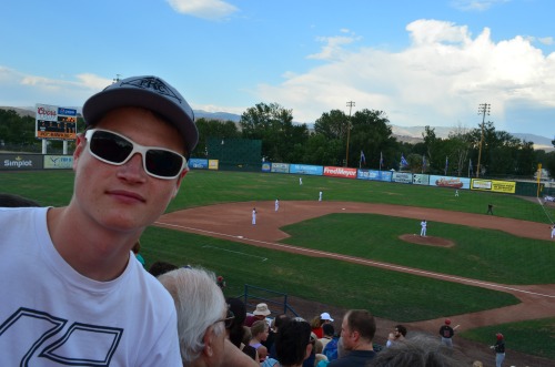 Johann at the baseball game