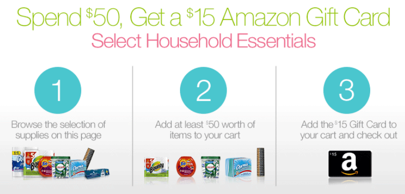 Spend $50, Get a $15 Amazon Gift Card