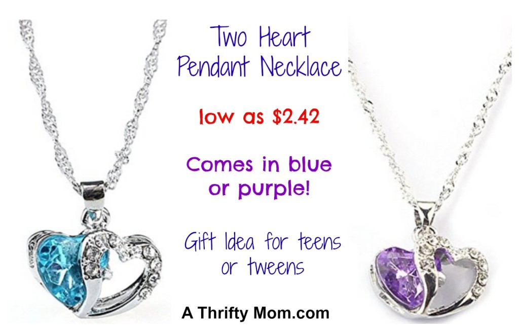 two heart pendant necklace
