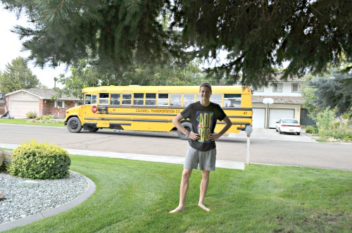Johann with the big yellow school bus, #SchoolBus