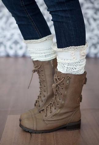 Lace Knit Boot Socks