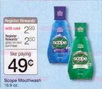 Scope mouthwash at Wags starting 8-31
