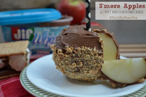 S'mores  Apples, quick and easy with Jif Whips #S'mores, #JifWhips, #Jif, #Food
