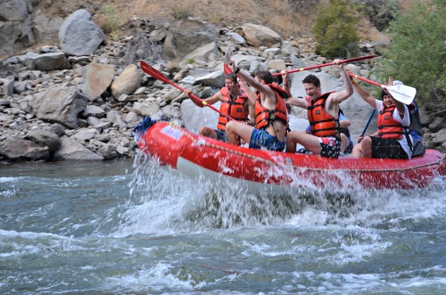 White water rafting with Johann