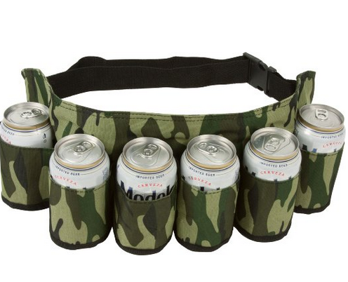 12-Pack Beer Drinking Vest By EZ Drinker (Black and Camo)