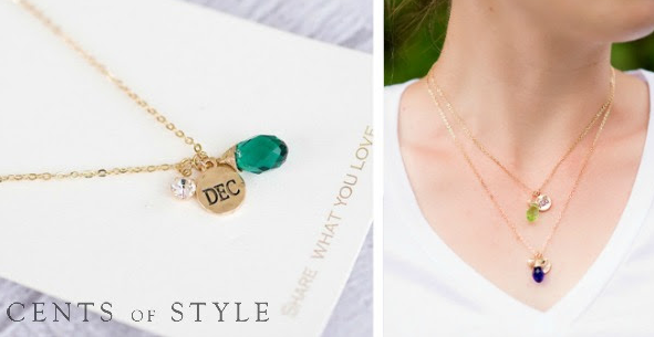 cents of style birthstone necklace