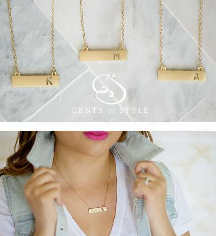 cents of style monogram necklace