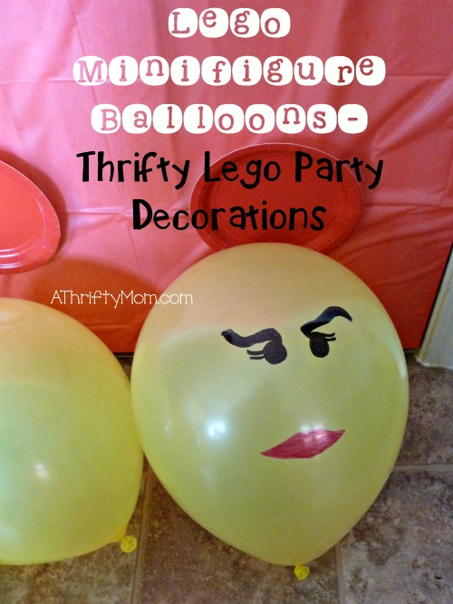 lego minifigure balloons, #thriftypartydecor, #legoparty, #minifigurines, #balloons, #thriftyparty, #thriftycrafts, #craftsforkids, #legomovieparty