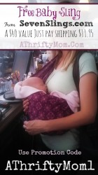 FREE baby sling, from sevenslings.com just use code ATHRIFTYMOM1  Such an awesome FREEBIE just pay shipping #Gift #Baby #Free #