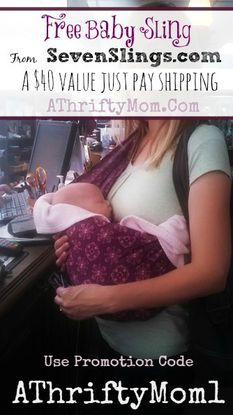 FREE baby sling, from sevenslings.com just use code ATHRIFTYMOM1  Such an awesome FREEBIE just pay shipping #Gift #Baby #Free #