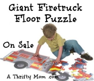 Giant Firetruck floor puzzle