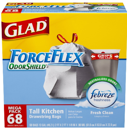 Glad ForceFlex OdorShield Tall Kitchen Trash Bags
