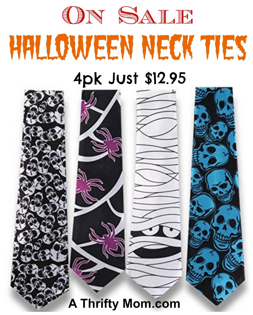 Halloween Neck Ties 4pk On Sale #GiftIdeasForHim