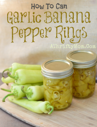 How to can Garlic Banana Pepper Rings, #Canning, #Garden, #peppers