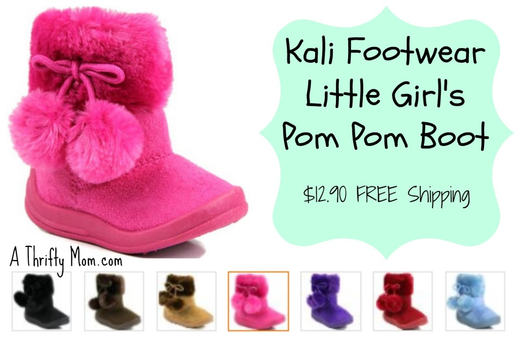 Kali Footwear Little Girl's Pom Pom Boot #GirlsBoots #FreeShipping