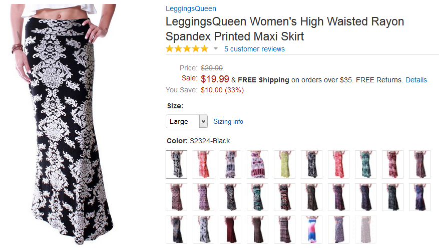LeggingsQueen Women's Rayon Skirt