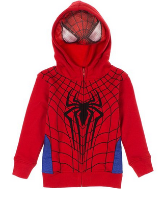 Marvel Spiderman Boys' Costume Hoodie with Mask