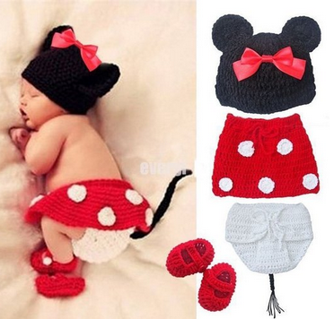 Minnie Mouse Knit Baby Costume