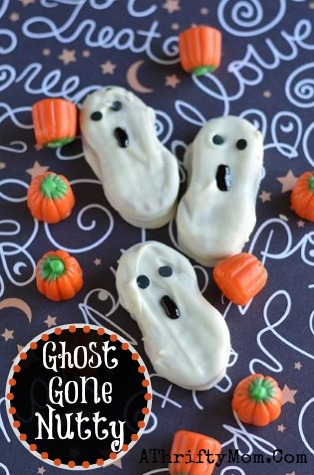 Nutty Ghost for Halloween , quick and easy Ghost Cookies for Halloween, #NutterButterGhost, #Halloween