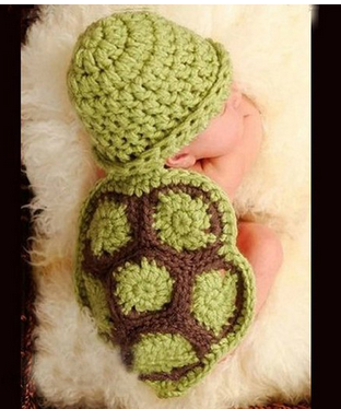 Turtle Knit Baby Costume