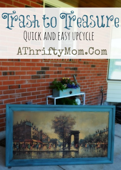 Upcycle, Trash to treasure yard sale find, Paint the frame for a whole new look