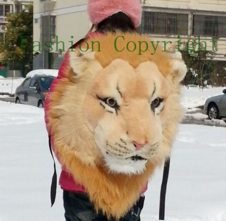 lion head back pack