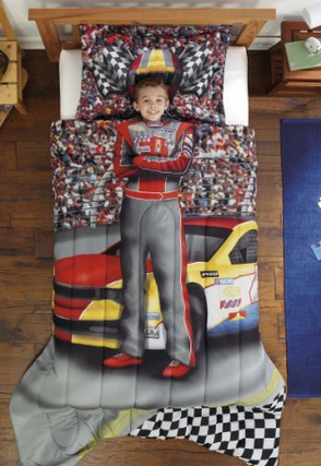race car driver nascar bed sheets