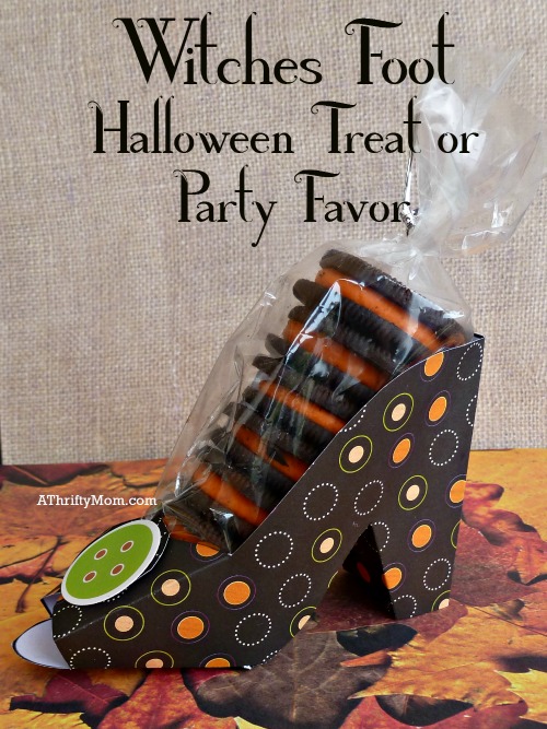 Witches Foot Halloween Treat or Party Favor #Halloween, #FreePrintable