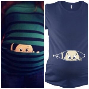 Baby peeking Maternity Shirt