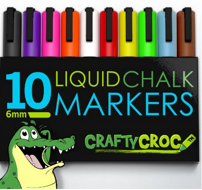 Crafty Croc- Liquid Chalk Markers- Fun for decorations anytime! Great art medium for kids!