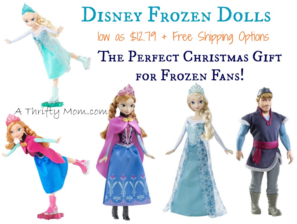 Disney Frozen Dolls Free Shipping Options #Frozen #GiftForKids #ChristmasPresentIdeas #Elsa #AnnaOfArendelle #Kristoff #AVeryFrozenChristmas