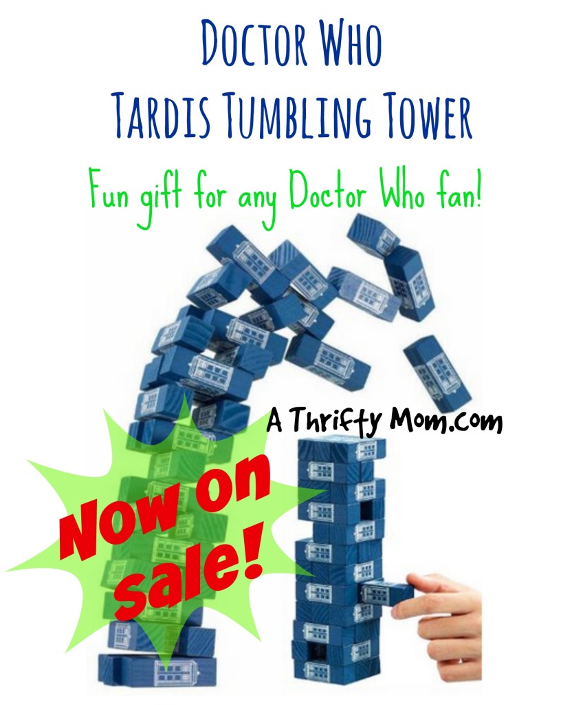 Doctor Who Tardis Tumbling Tower On Sale #DoctorWho #GiftIdea #Games
