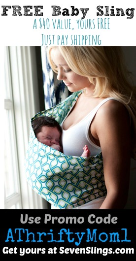 FREE baby sling, from sevenslings.com. Such an awesome FREEBIE just pay shipping #Gift #Baby #Free #BabySling