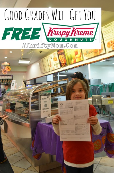 Free Krispy Kreme Doughnuts for A's on your childs report card, how to get Free Krispy Kreme Donuts, Good Grades get your free Doughnuts, Hacks